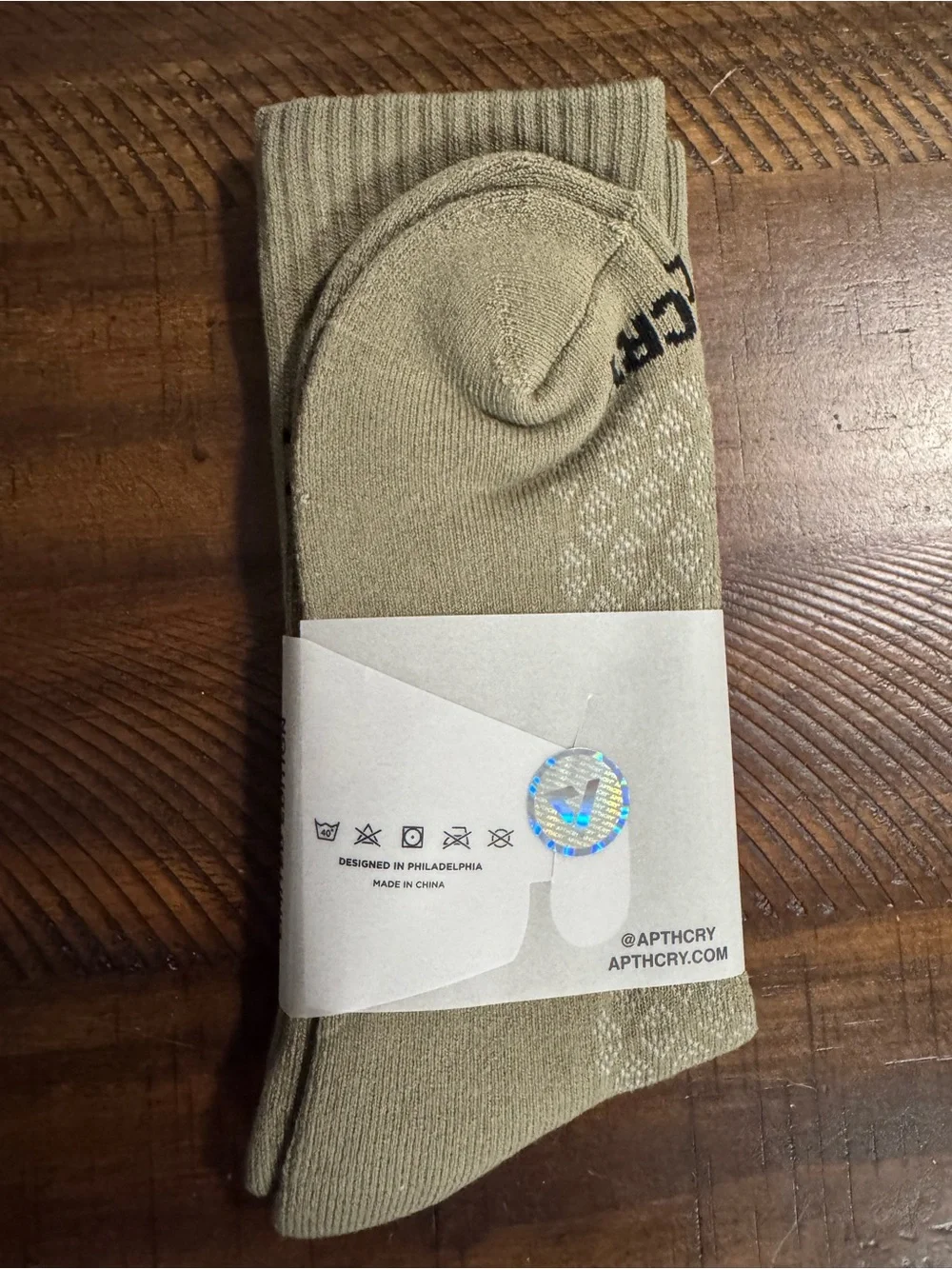 APTHCRY ”Was Here” Seth Fowler Limited Edition Crew Socks(Earth Tone) -BRAND NEW